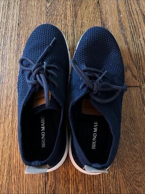 Boy Size 3 Navy Bruno Marc Mesh Dress Shoes